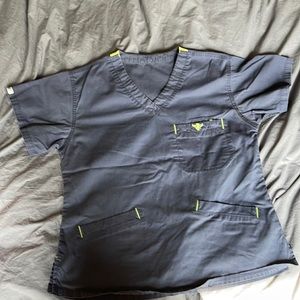 Navy Blue Med Couture Scrub Set